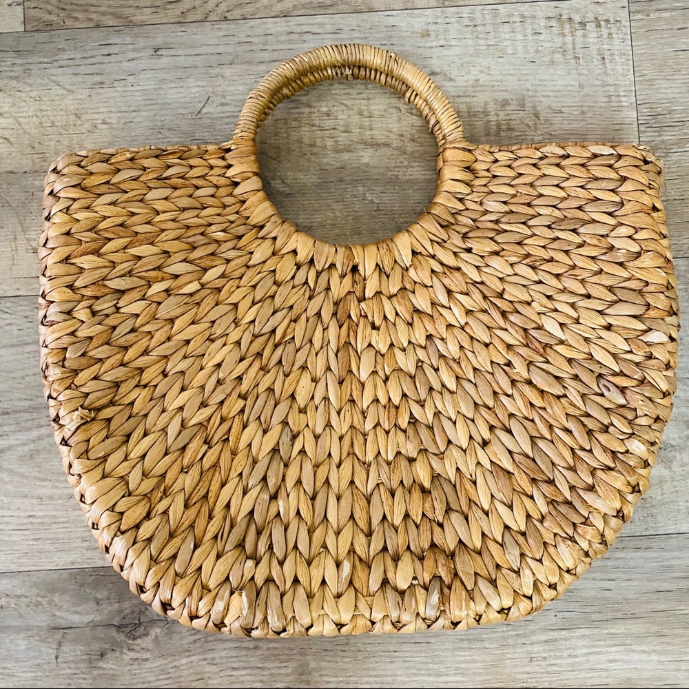 Putu By J. Maclear Rattan Wicker Handbag - image 2